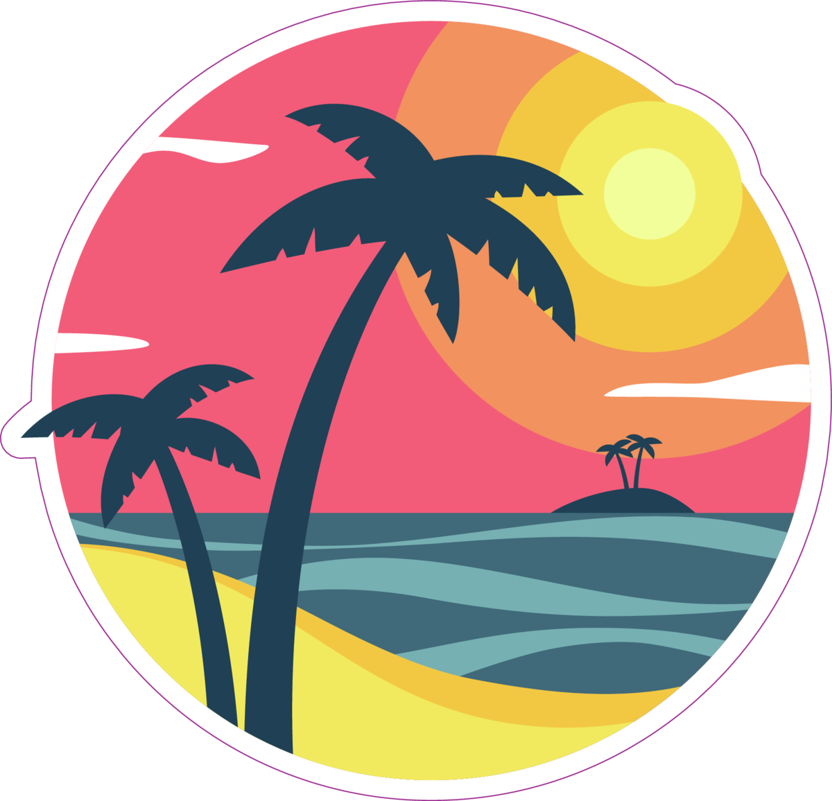Sunset Logo PNG Isolated HD