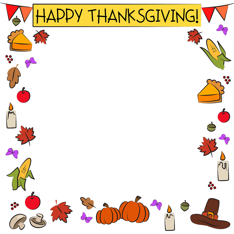 Thanksgiving Frame PNG HD Isolated