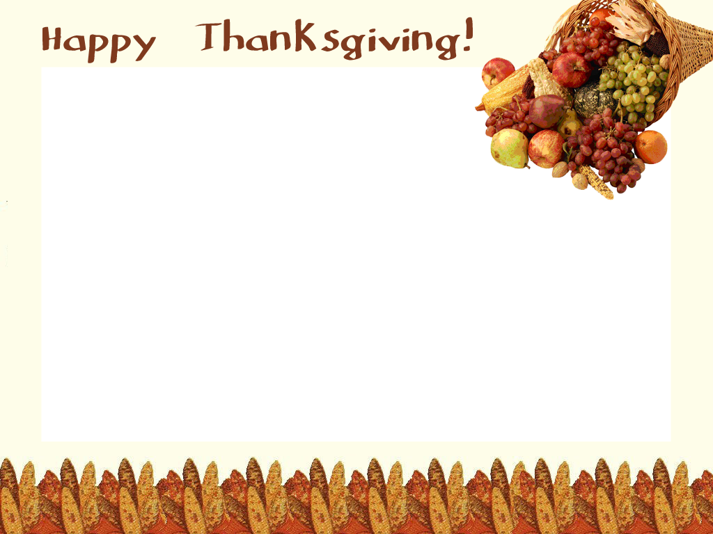 Thanksgiving Frame PNG Isolated Pic