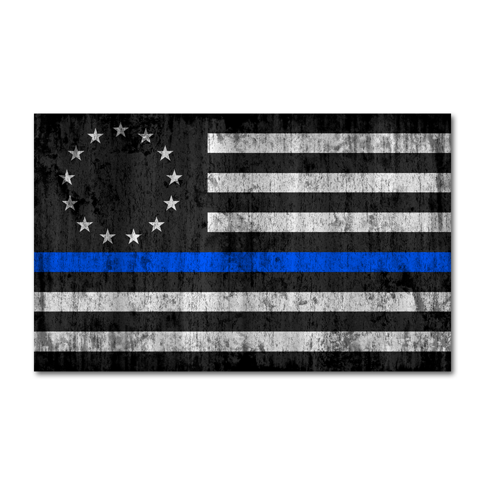 Thin Blue Line Flag PNG File