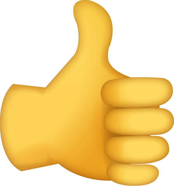 Thumbs Up Emoji PNG HD