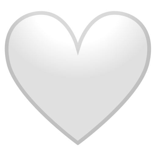 White Heart Emoji PNG HD