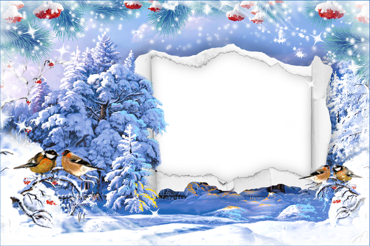 Winter Frame PNG Isolated HD