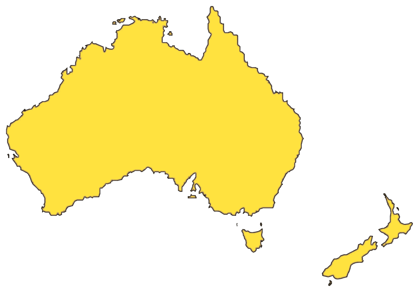 Австралия Map PNG File