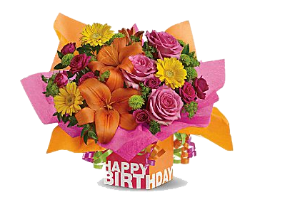 Bouquet di fiori di compleanno PNG Clipart