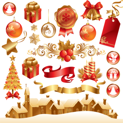Christmas Elements Transparent Background
