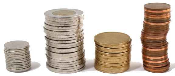 Image de pile de pile de pièces de monnaie