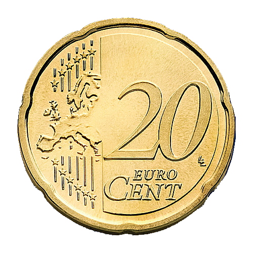 Euro Coin PNG Transparent Image