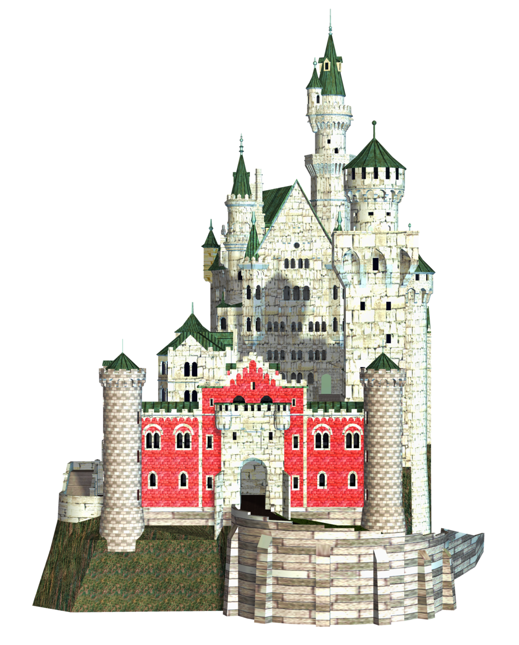 Fantasie kasteel PNG Transparant Beeld