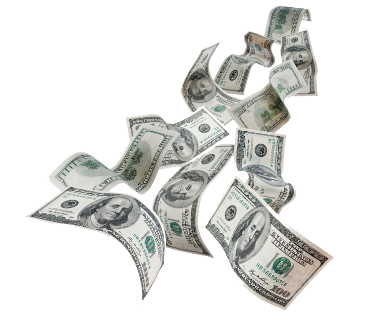 Flying Dollars PNG Photo