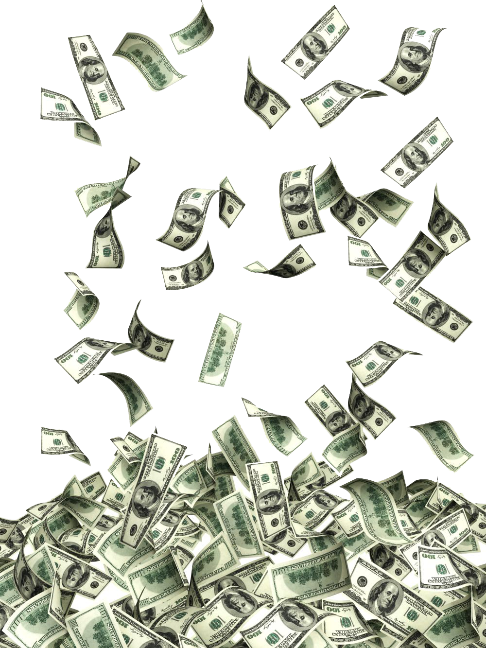 Flying Dollars PNG Photos