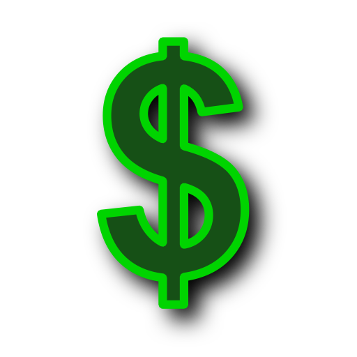 Symbole du dollar vert – fond Transparent