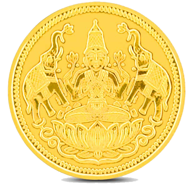 Lakshmi الذهب عملة خلفية شفافة