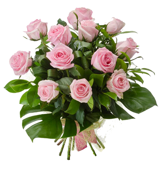 Pink Roses Flowers Bouquet PNG Photo