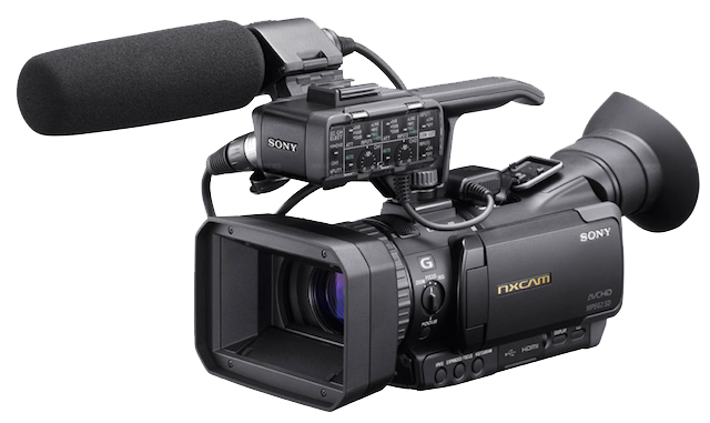 Kamera video profesional latar belakang Transparan