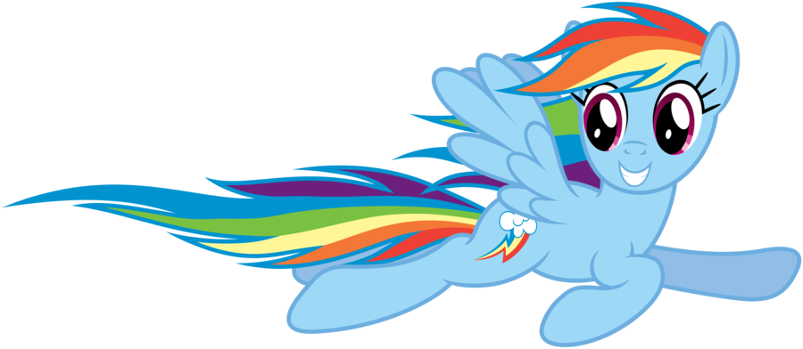 Rainbow Dash Flying PNG File