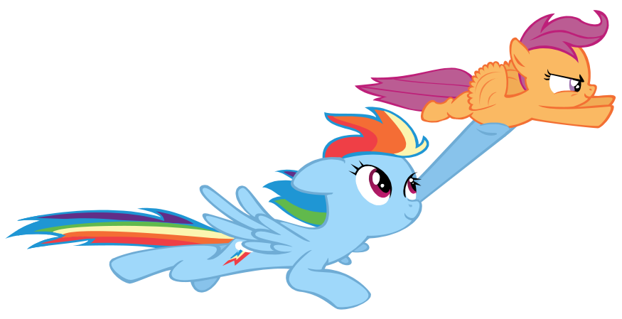 Rainbow Dash Flying PNG Free Download