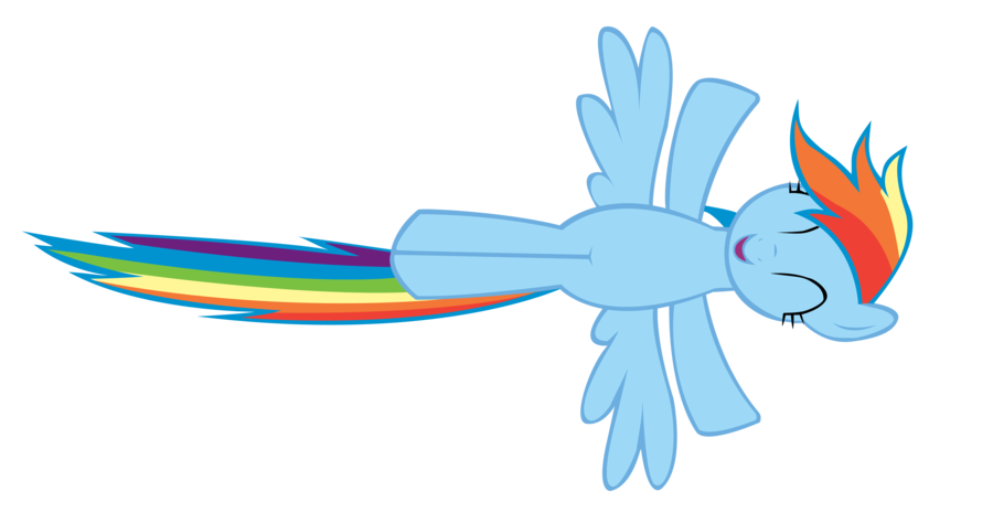 Rainbow Dash Flying Transparent Background