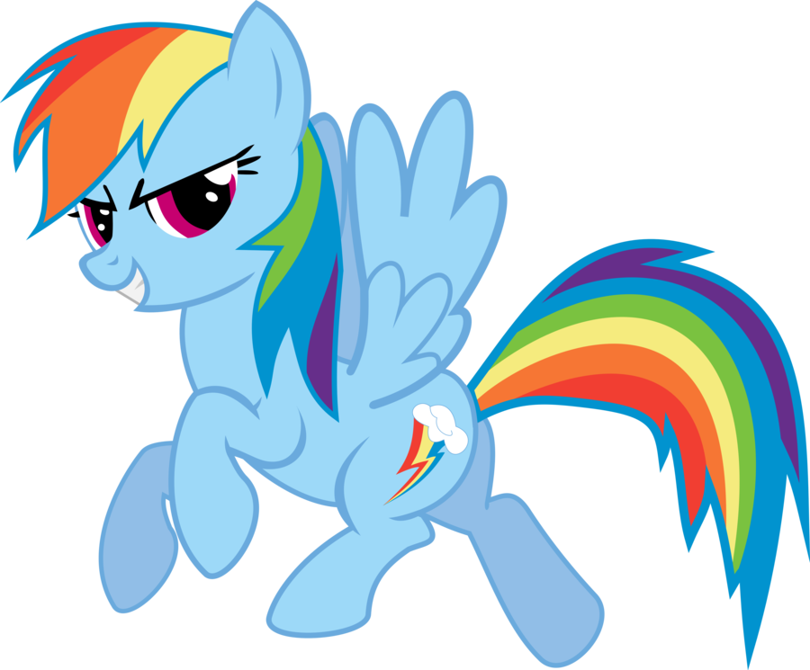 Rainbow Dash Vector Standing PNG File