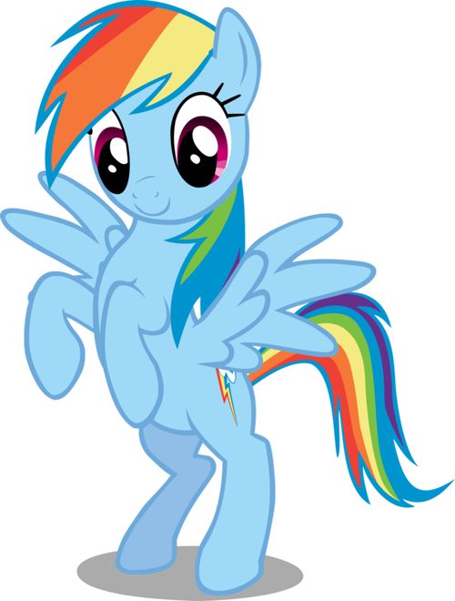 Rainbow Dash Vector Standing PNG Transparent Image