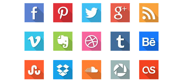 Social Icons PNG-transparentes Bild