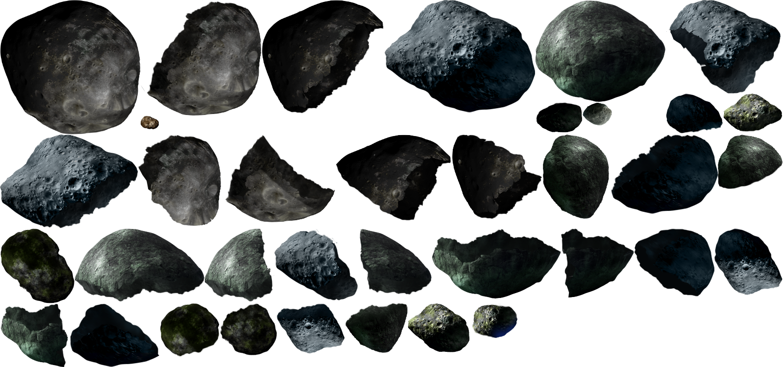 Foto di asteroidi PNG
