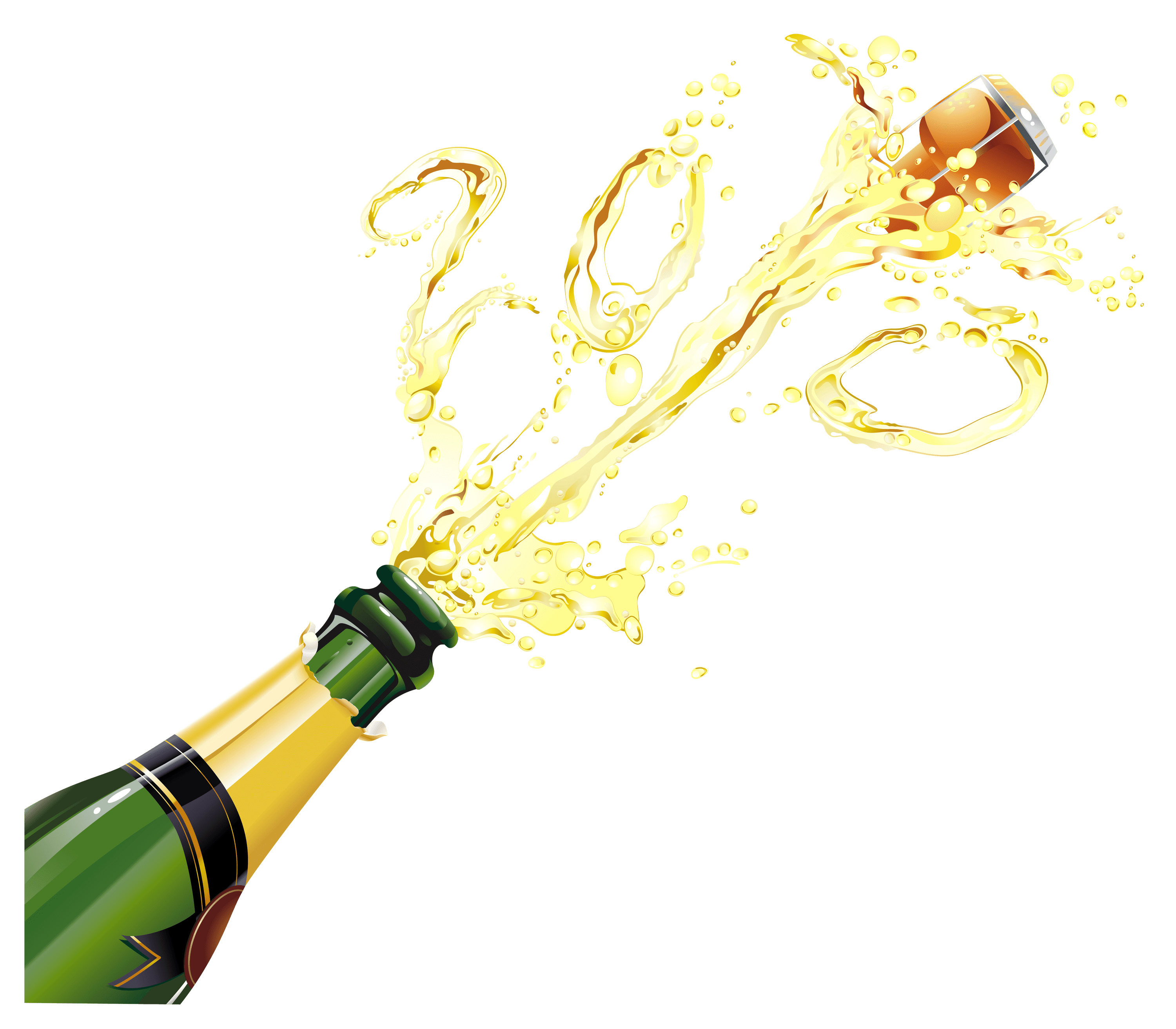Champagne Popping PNG Photos