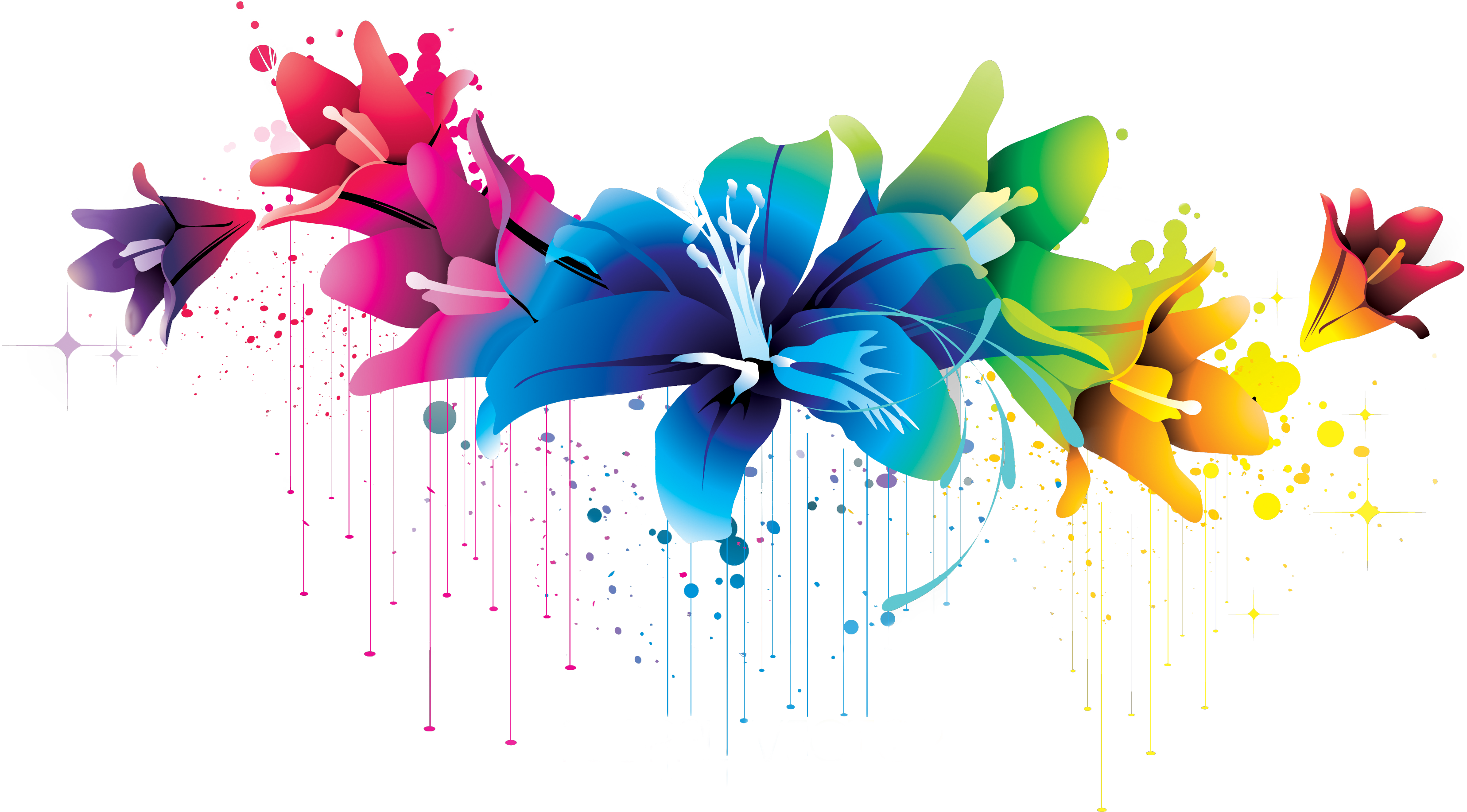 Flores coloridas imagen PNG