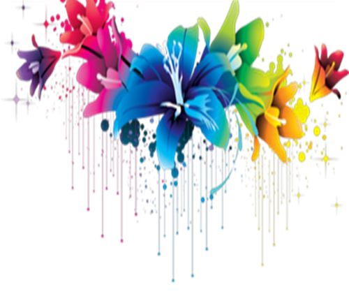 Renkli çiçekler PNG Pic