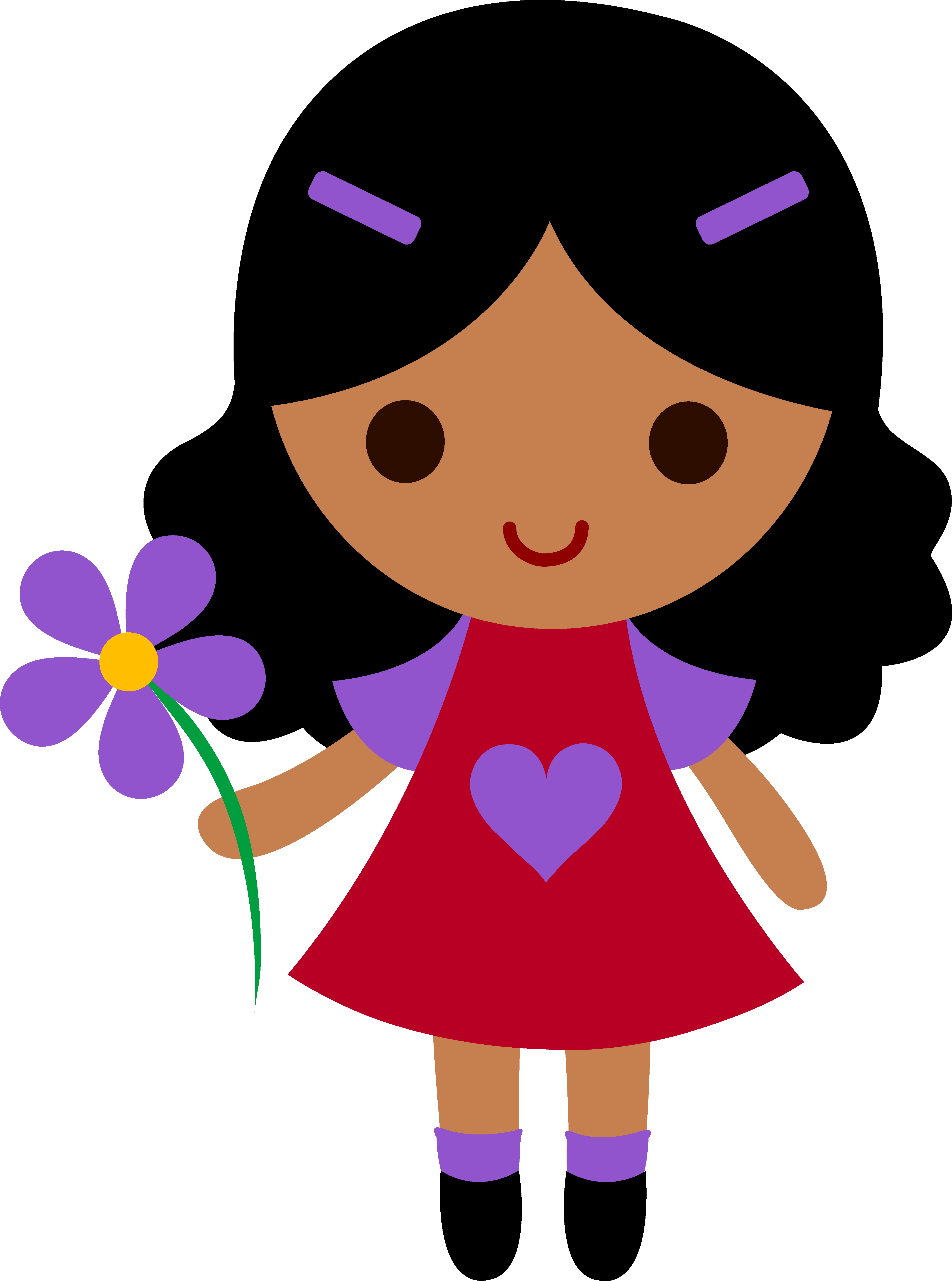 Cute Cartoon Girl PNG Transparent Picture | PNG Mart