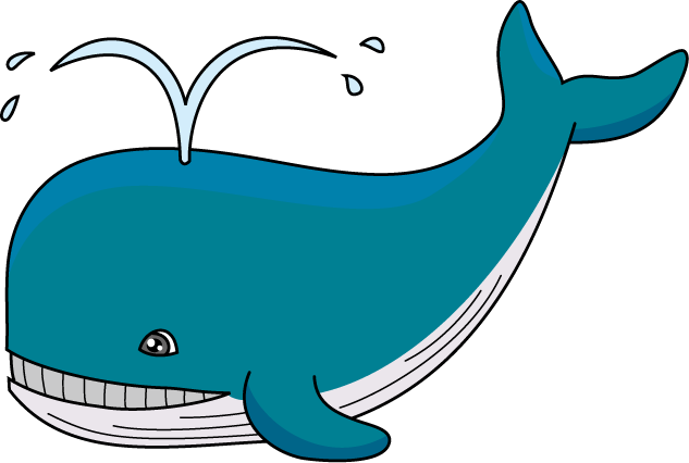Cute Whale PNG Transparent Image