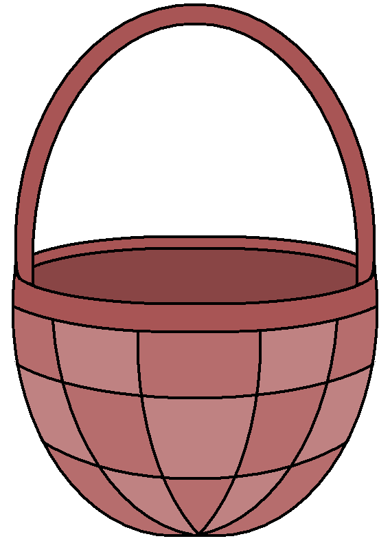 Basket Paskah Empty PNG Gambar