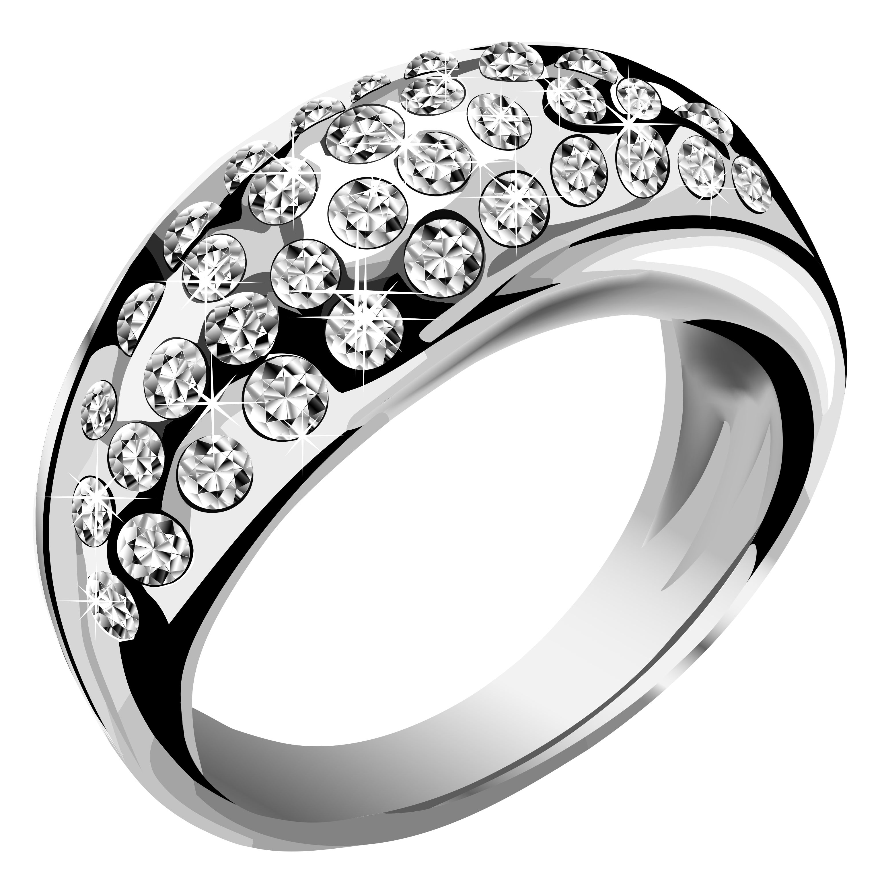 Серебряное кольцо прозрачный фон