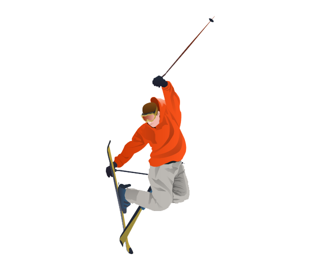 Skiing PNG Transparent Image