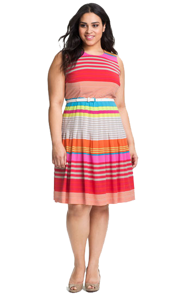 Полосатое платье PNG-файл