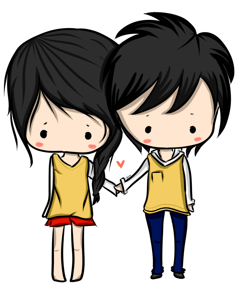 Anime amour couple PNG hd