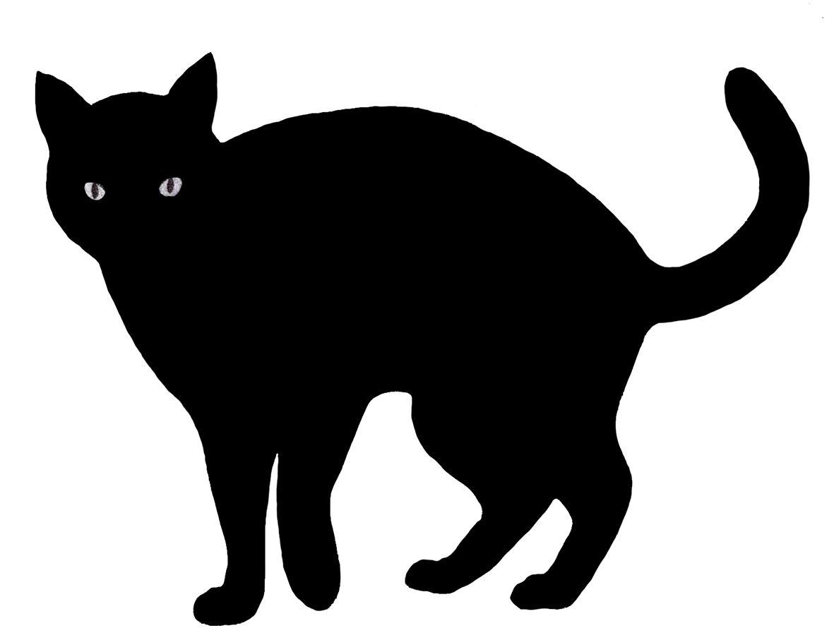 Schwarze katze PNG transparentes Bild