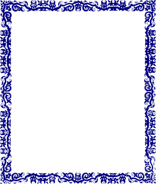 Blue Border Frame PNG Transparent Image