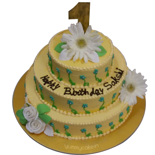 First Birthday Cake PNG Transparent Image