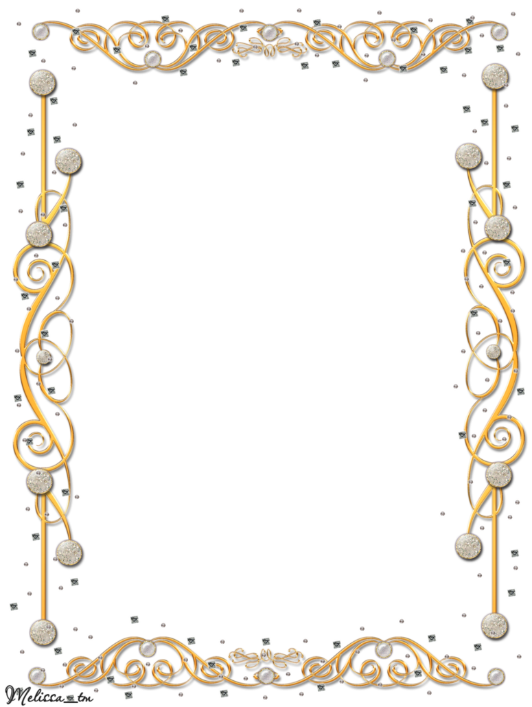 Imagem de PNG de quadro de borda de ouro