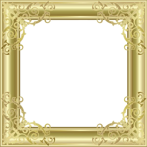 Gold Border Frame PNG Picture