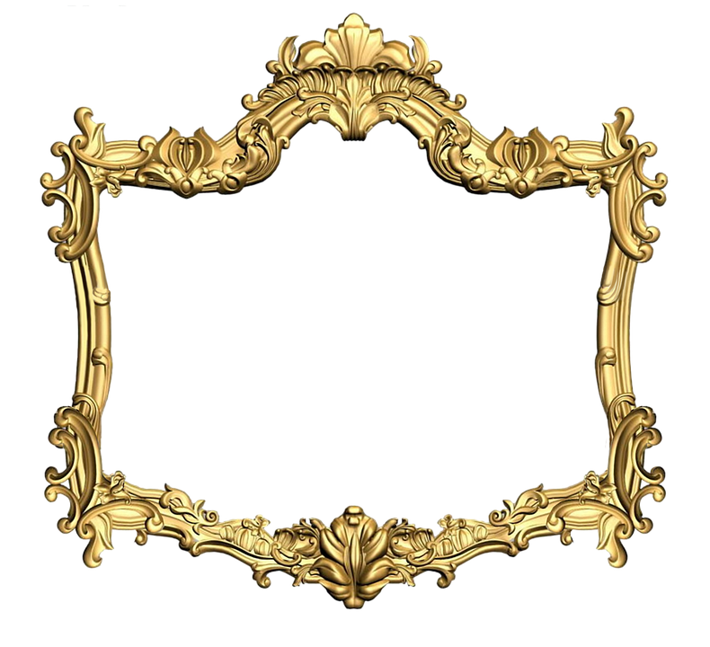 Gold Flower Frame PNG Picture