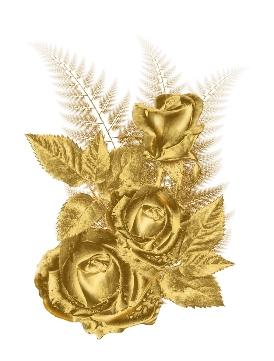 Gold Flower Frame PNG Transparent