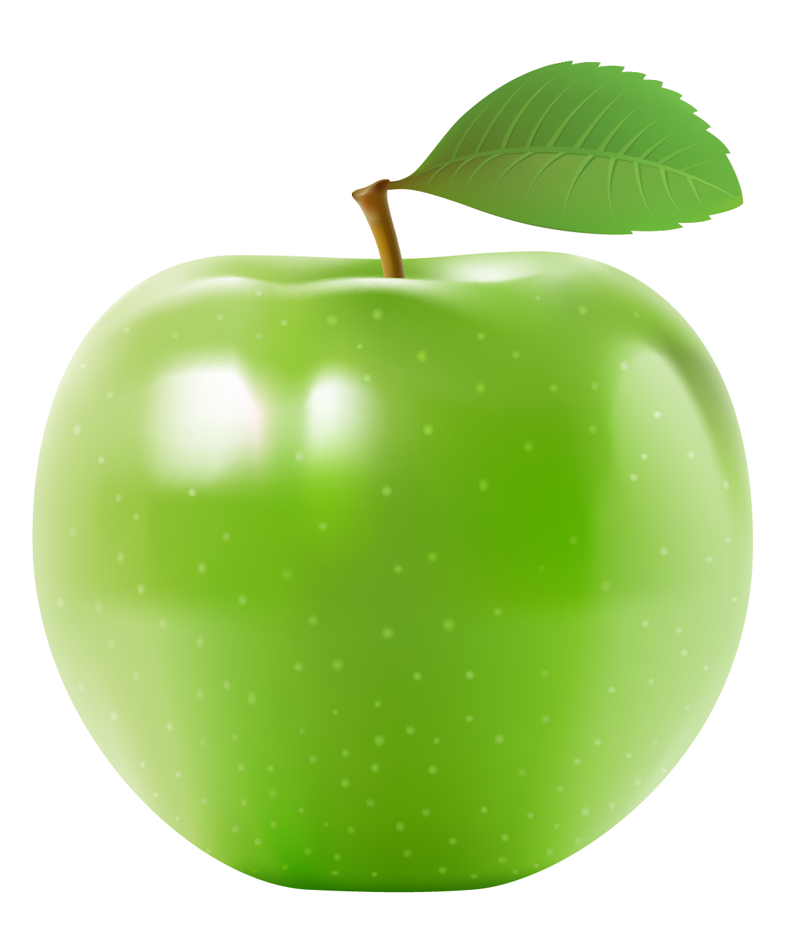 Grüner Apfel-PNG-Clipart