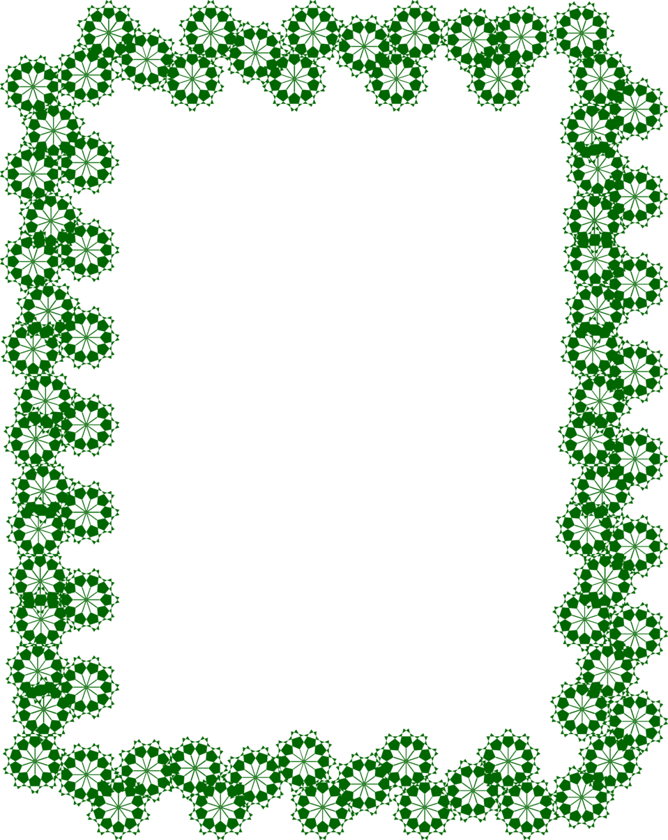 Green Border Frame PNG Transparent Image