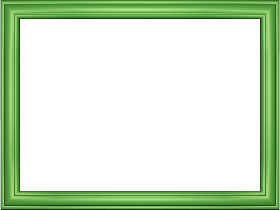 Green Border Frame Transparent Background
