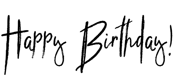 Happy Birthday Calligraphy PNG-bestand