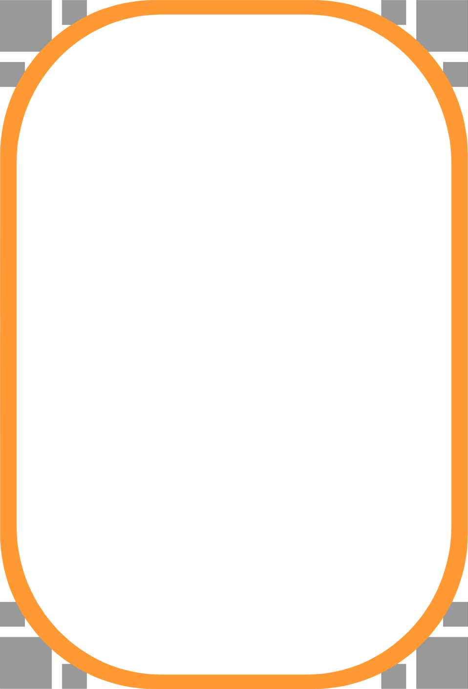 Orange Border Frame PNG Clipart