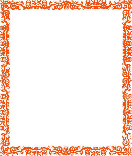 Orange Border Frame PNG Pic