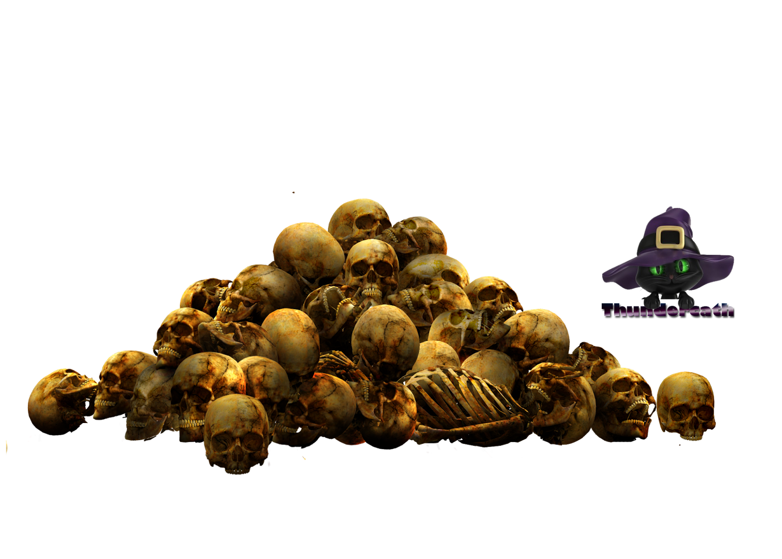 Pile of skulls PNG File